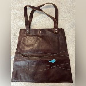Brown leather bag